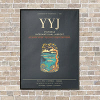 Thumbnail for Victoria International Airport YYJ - Canvas Framed - Gray