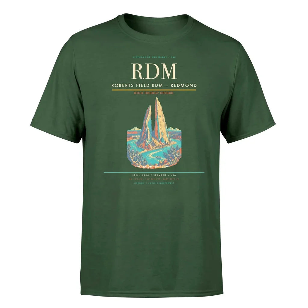 Roberts Field (RDM) T-Shirt single-side front print in Dark Green | roberts-field-rdm-double-side-t-shirt