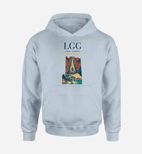 Thumbnail for Liège Airport (LGG) design on light blue hoodie single-side print