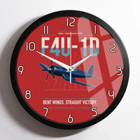Thumbnail for F4U-1D Corsair design on red framed wall clock
