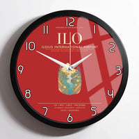 Thumbnail for Iloilo International Airport ILO Wall-Clock Framed - Red