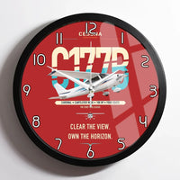 Thumbnail for Cessna 177B Cardinal design on red framed wall clock