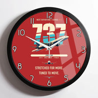 Thumbnail for Boeing 737 MAX 10 design on red framed wall clock