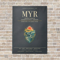 Thumbnail for Myrtle Beach International Airport MYR vertical canvas print - no frame - gray background