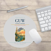 Thumbnail for Atyrau Airport (GUW) design on light gray round mouse pad