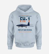 Thumbnail for FH-1 PHANTOM design on light blue hoodie single side