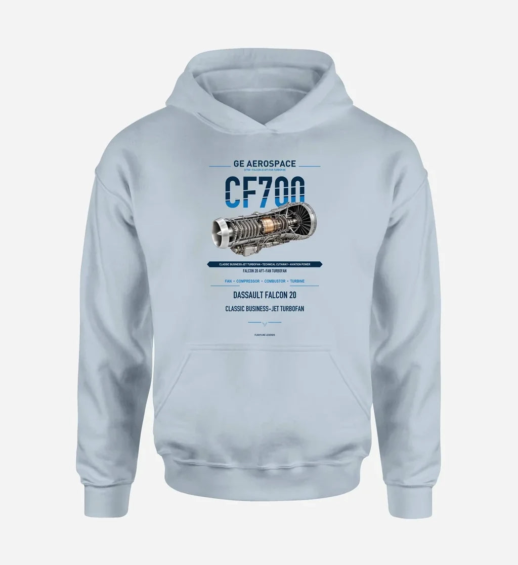 CF700 design on light blue hoodie single side