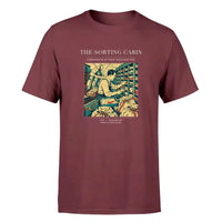 Thumbnail for VINTAGE G4155 - The Sorting Cabin - Premium T-Shirt design on darkred premium t shirt