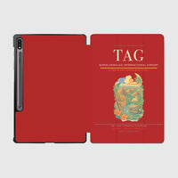 Thumbnail for Bohol-Panglao International Airport (TAG) design on red samsung tablet tablet case