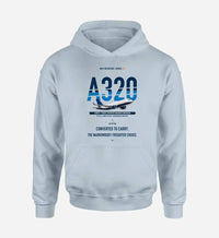 Thumbnail for Airbus A320P2F design on light blue hoodie single side