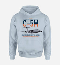Thumbnail for C-5M Super Galaxy design on light blue double-side hoodie, single-side print