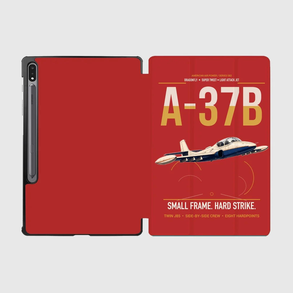A-37B Dragonfly design on red samsung tablet tablet case