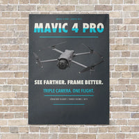 Thumbnail for DJI Mavic 4 Pro vertical canvas print - no frame - gray background