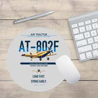 Thumbnail for Air Tractor AT-802F design on light gray round mouse pad