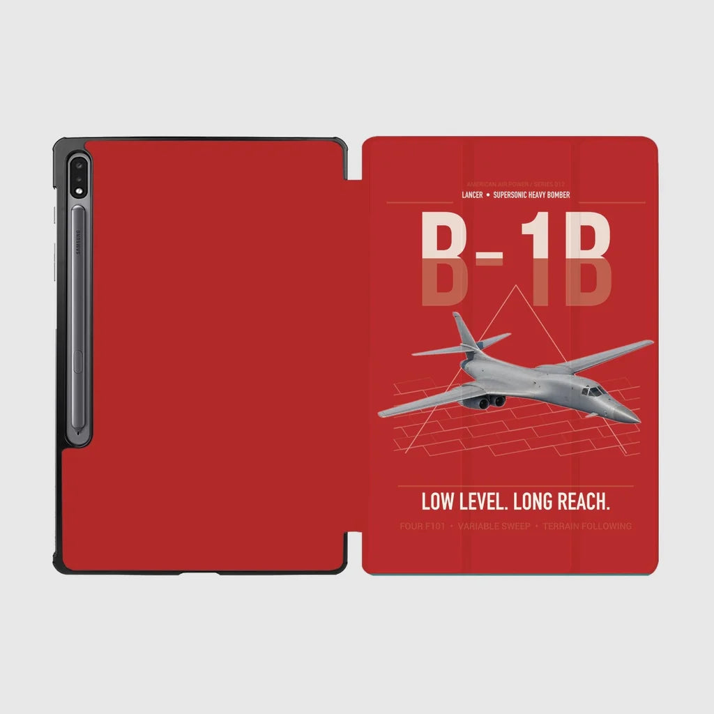 B-1B Lancer design on red samsung tablet tablet case