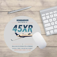 Thumbnail for Bombardier Learjet 45XR design on light gray round mouse pad