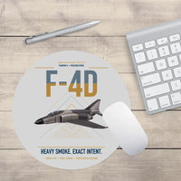 Thumbnail for F-4D Phantom II design on light gray round mouse pad