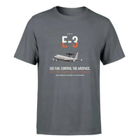 Thumbnail for E-3 Sentry AWACS design on gray double-side t-shirt, single-side print