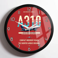 Thumbnail for Airbus A310-200 design on red framed wall clock