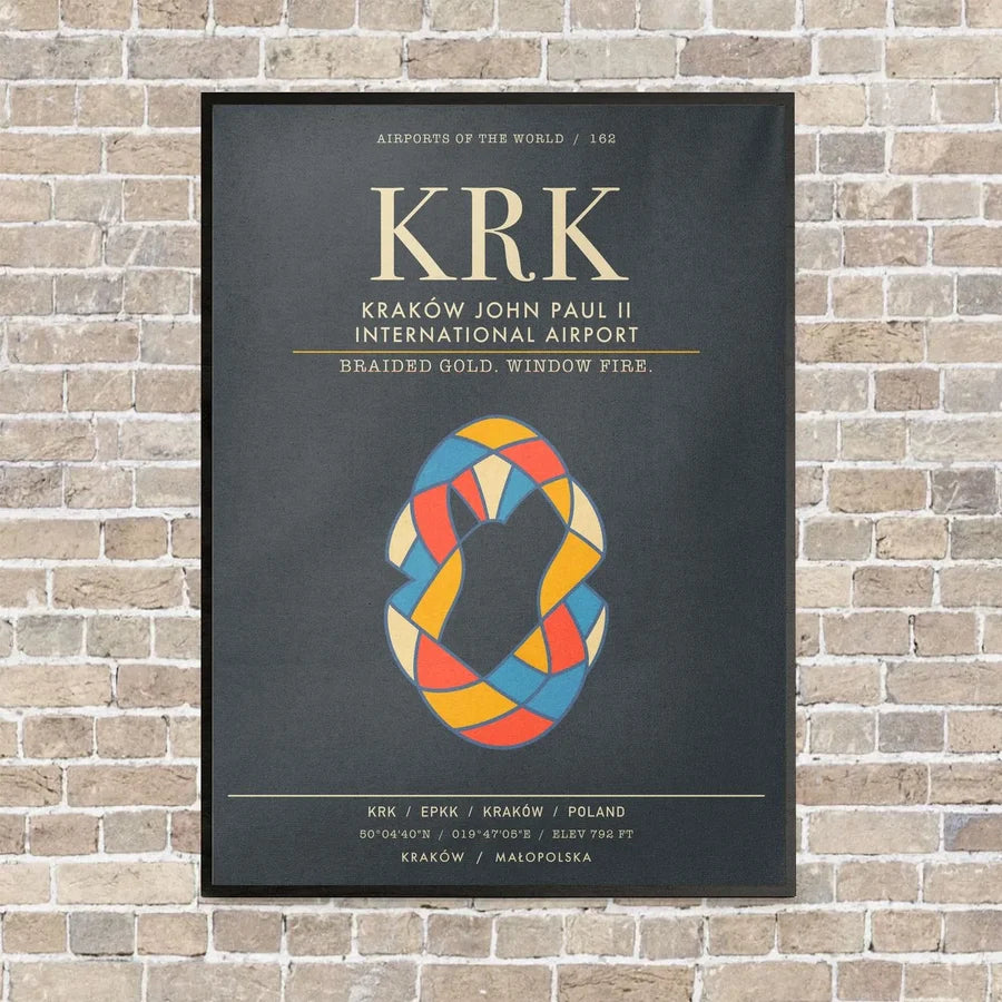 Krakow John Paul II International Airport KRK - Canvas Framed - Gray