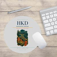 Thumbnail for Hakodate Airport (HKD) design on light gray round mouse pad