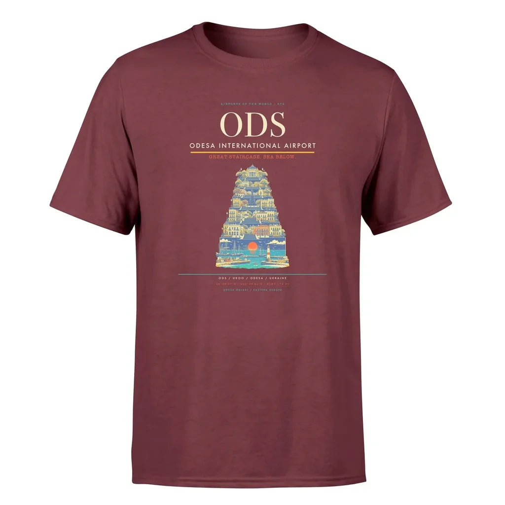 Odesa Airport (ODS) Premium T-Shirt Dark Red