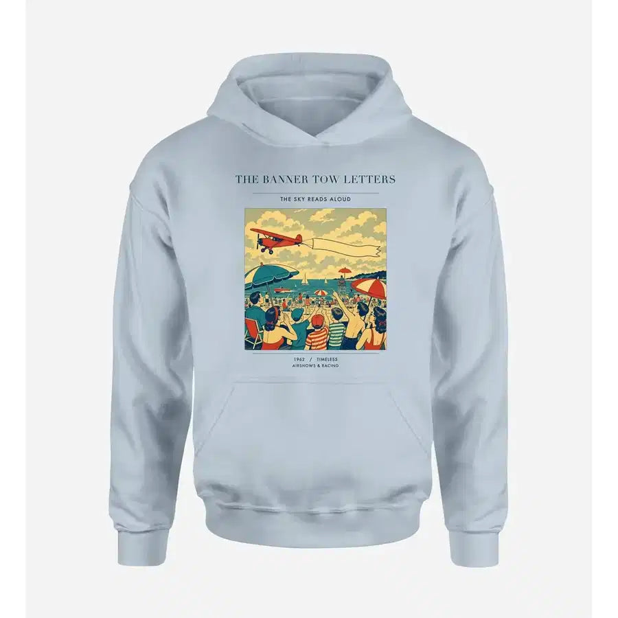 VINTAGE G4472 - The Banner Tow Letters - Premium Hoodie design on lightblue premium