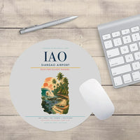 Thumbnail for Siargao Airport (IAO) design on light gray round mouse pad