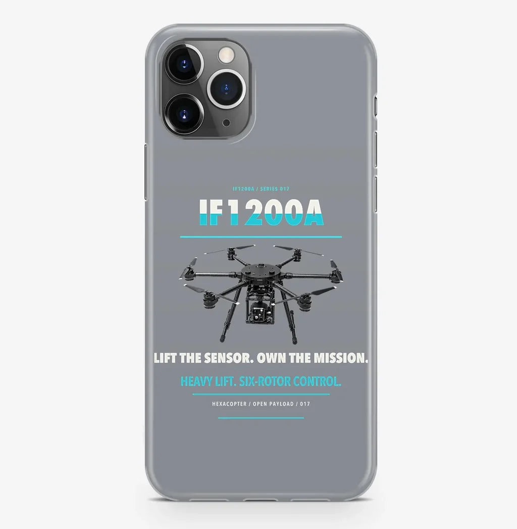 Inspired Flight IF1200A Case ProMax design on gray iphone case promax