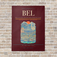Thumbnail for Belem Val de Cans - Julio Cezar Ribeiro International Airport BEL - Canvas No Frame - Dark Red