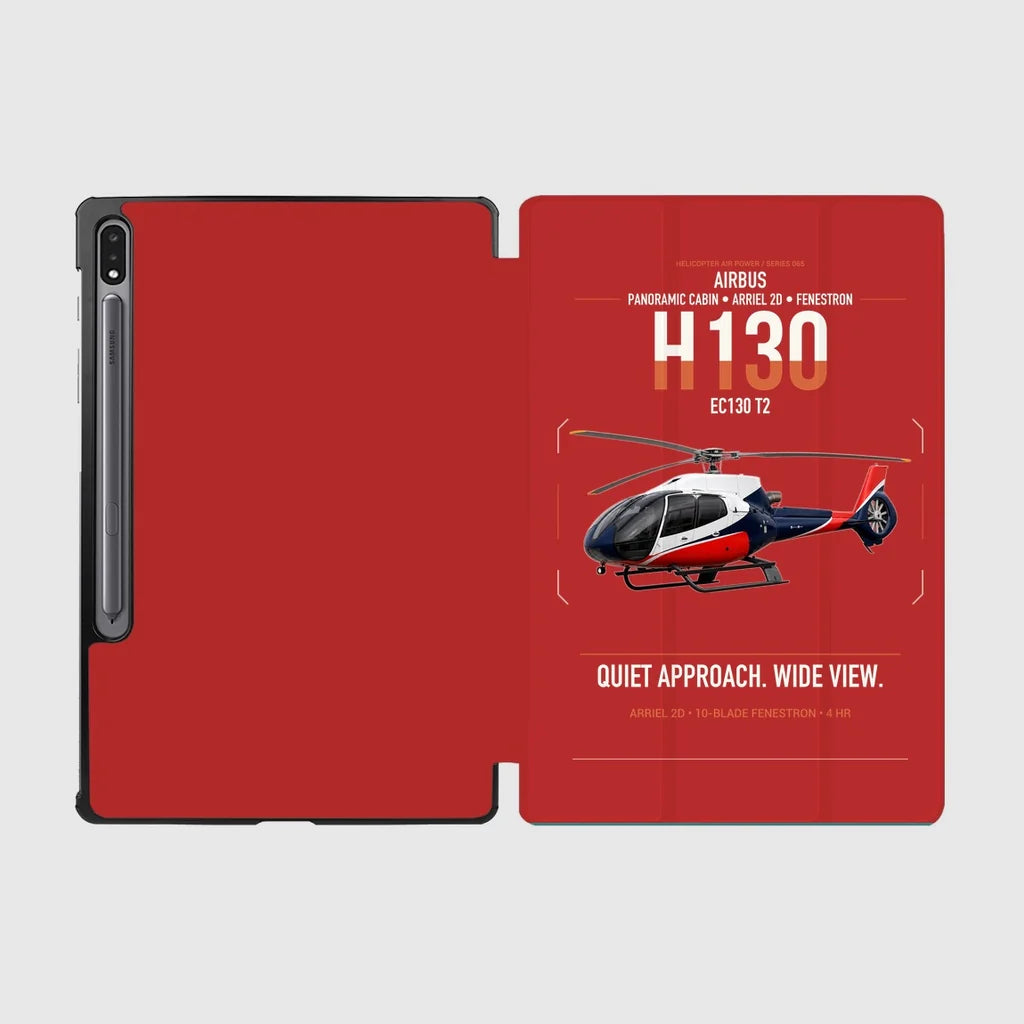 Airbus H130 design on red samsung tablet tablet case