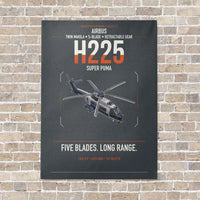 Thumbnail for Airbus H225 vertical canvas print - no frame - gray background
