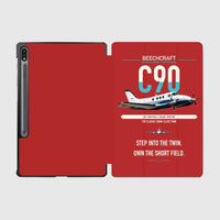 Thumbnail for Beechcraft King Air C90 design on red samsung tablet tablet case