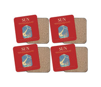 Thumbnail for Friedman Memorial Airport (SUN) design on red 4 pieces set coaster