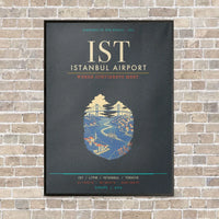 Thumbnail for Istanbul Airport IST - Canvas Framed - Gray