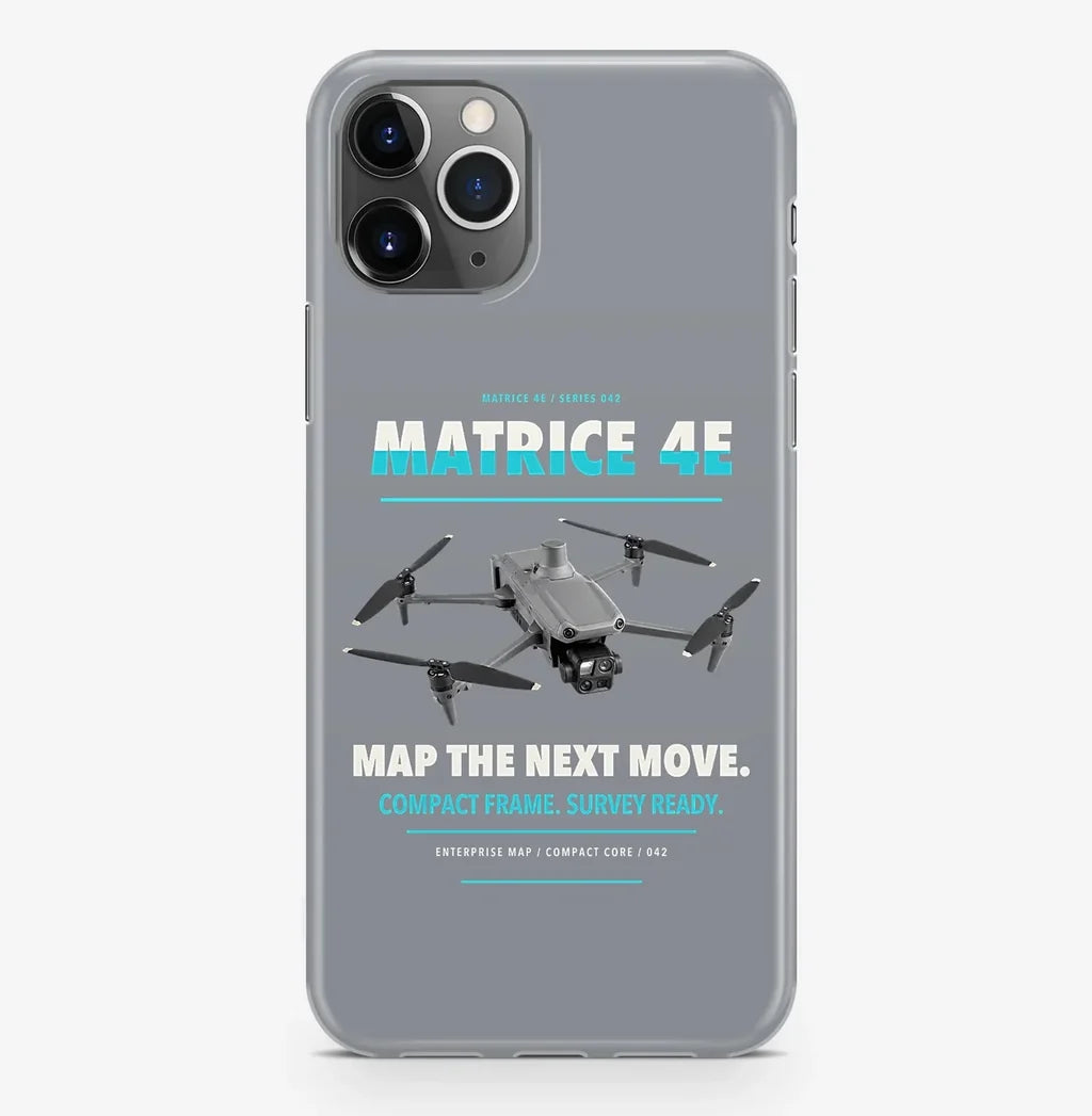 DJI Matrice 4E Case ProMax design on gray iphone case promax