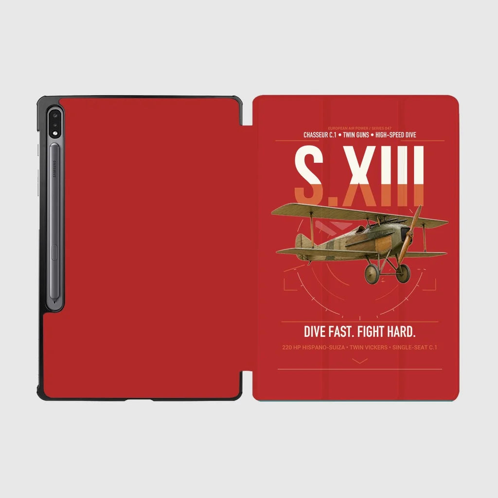 SPAD S.XIII C.1 design on red samsung tablet tablet case