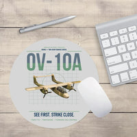 Thumbnail for OV-10A Bronco design on light gray round mouse pad
