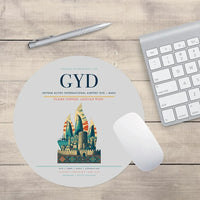 Thumbnail for Heydar Aliyev International Airport (GYD) design on light gray round mouse pad