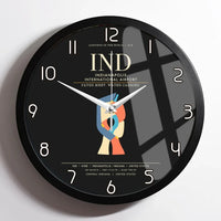 Thumbnail for Indianapolis International Airport IND Wall-Clock Framed - Black
