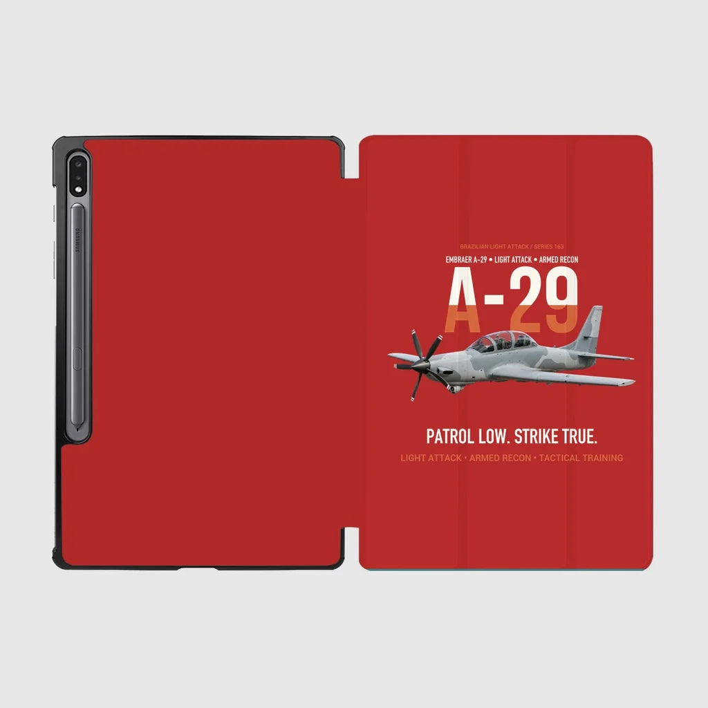 A-29 Super Tucano Light Attack design on red samsung tablet tablet case