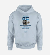 Thumbnail for GE9X design on light blue hoodie single side