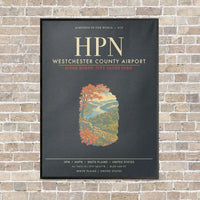 Thumbnail for Westchester County Airport HPN - Canvas Framed - Gray