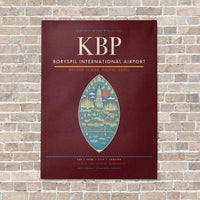 Thumbnail for Boryspil International Airport KBP - Canvas No Frame - Dark Red