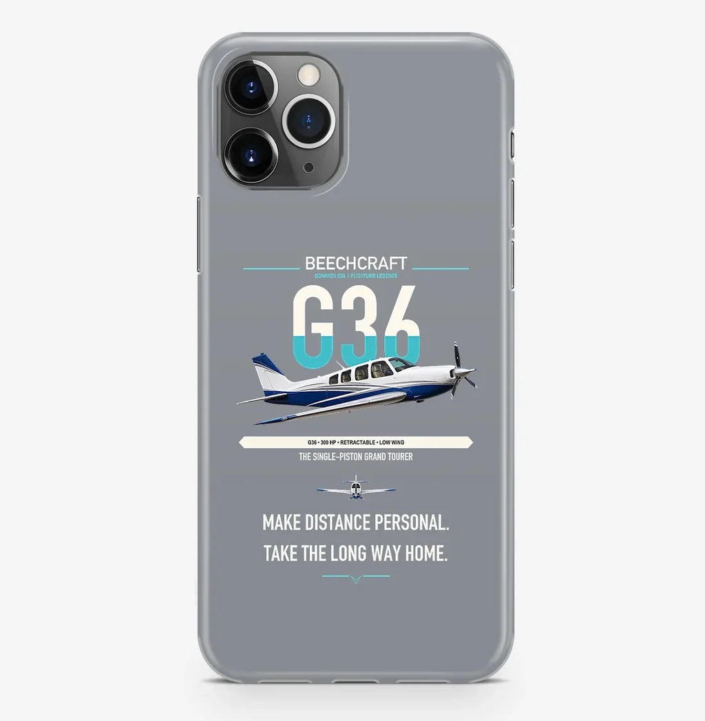Beechcraft Bonanza G36 design on gray magsafe iphone case, for iPhone Pro Max