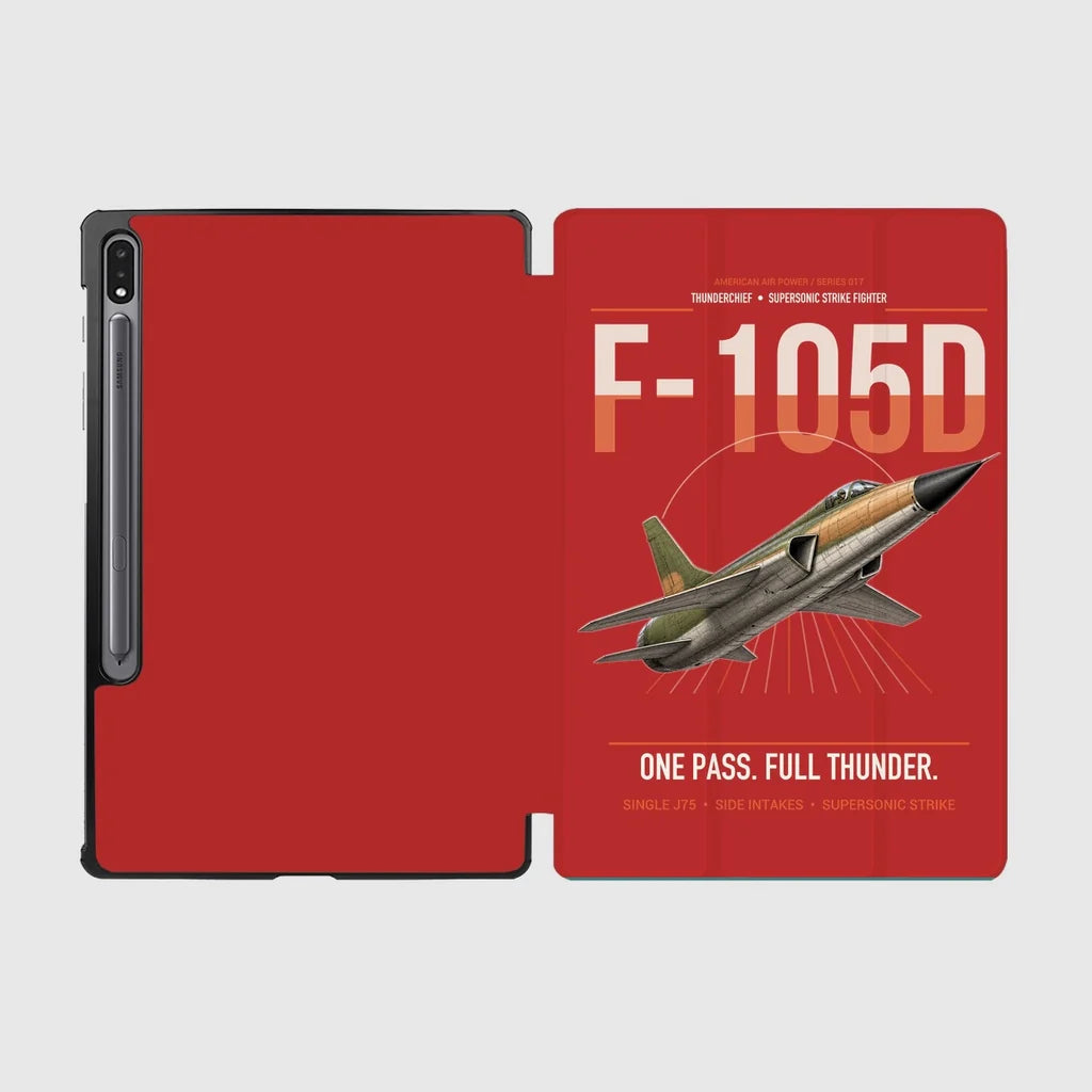 F-105D Thunderchief design on red samsung tablet tablet case