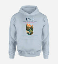 Thumbnail for Lewiston–Nez Perce County Airport (LWS) design on light blue hoodie single-side print