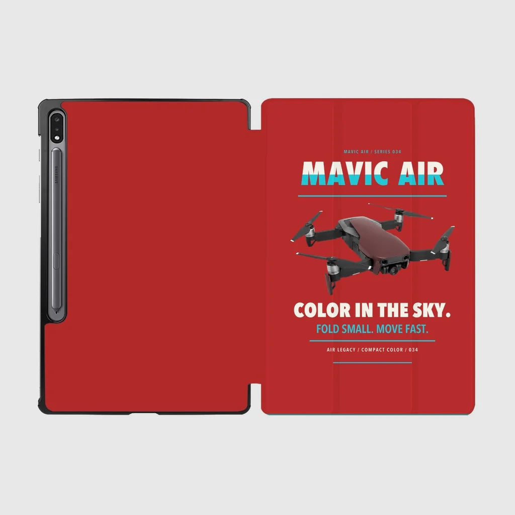 DJI Mavic Air design on red samsung tablet tablet case