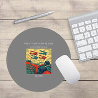 Thumbnail for VINTAGE G4444 - The Four Fours Flight - Designed Mouse Pads design on gray round