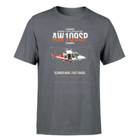 Thumbnail for Leonardo AW109SP GrandNew design on gray t-shirt, single-side print